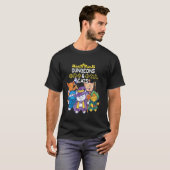 Dungeons en katten Rpg D20 Fantasy Roleplay Game T-shirt (Voorkant volledig)