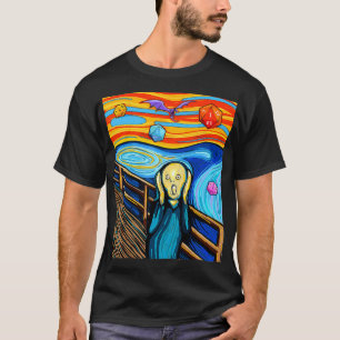 Dungeons, Munch's The Scream D20 Tshirt, Dragons T-shirt