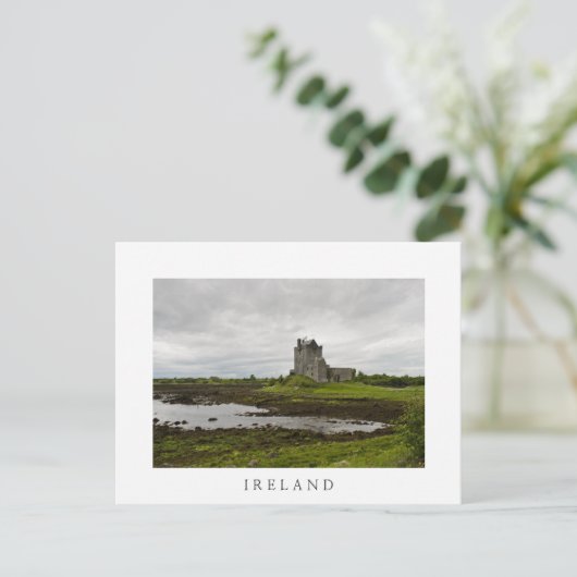 Dunguaire castle, Ierland briefkaart witte tekst (Staand voorkant)