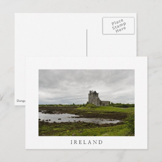 Dunguaire castle, Ierland briefkaart witte tekst (Voorkant / Achterkant)