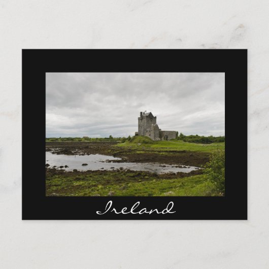 Dunguaire castle, Ierland briefkaart zwarte tekst (Voorkant)
