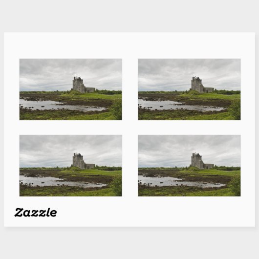 Dunguaire castle, Ierland rechthoekige sticker (Vel)