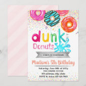 Dunk and donuts party call kaart (Voorkant / Achterkant)