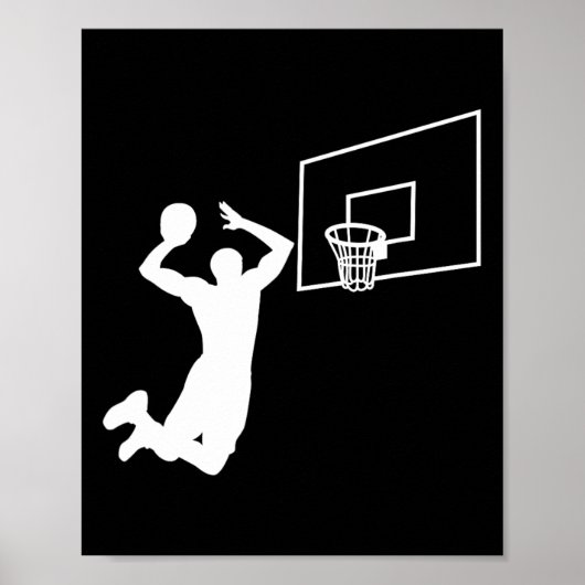 Dunk Bysketbyll Speler Slam Dunk Byller Bysketbyll Poster (Voorkant)