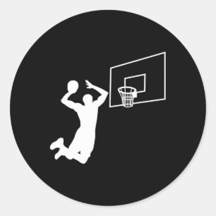 Dunk Bysketbyll Speler Slam Dunk Byller Bysketbyll Ronde Sticker