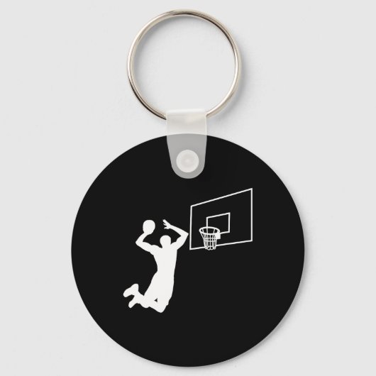 Dunk Bysketbyll Speler Slam Dunk Byller Bysketbyll Sleutelhanger (Voorkant)