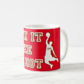DUNK HET ALS HET IS HOT grappige basketbal Koffiemok (Voorkant rechts)