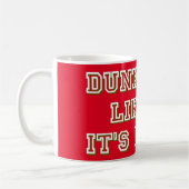 DUNK HET ALS HET IS HOT grappige basketbal Koffiemok (Links)