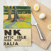 Dunk Island Queensland Australia Tea Towel Theedoek (Quarter Fold)