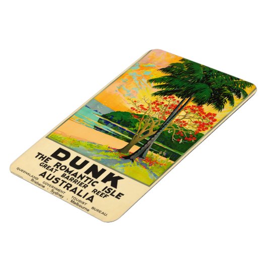 Dunk Island Queensland Australië Reisposter Magneet (Linkerzijde)