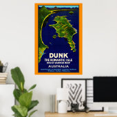 Dunk Island Vintage Poster (Thuiskantoor)