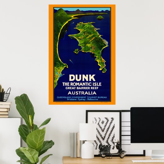 Dunk Island Vintage Poster (Thuiskantoor)