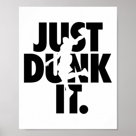 Dunk it Sketll Silhouette Poster (Voorkant)