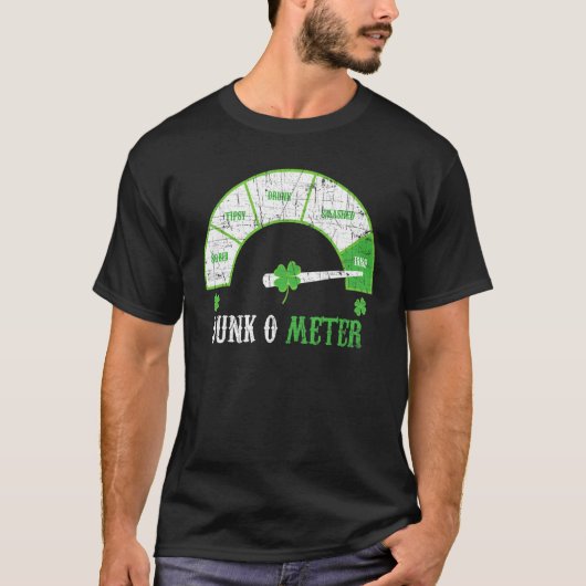 Dunk O Meter Iers Bier Drinken Alcohol Drinker T-shirt (Voorkant)