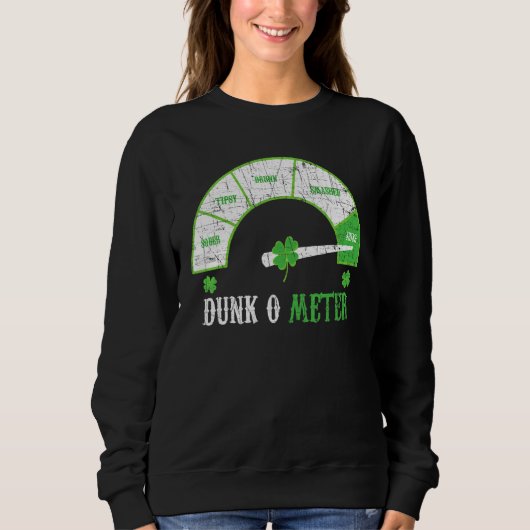 Dunk O Meter Iers Bier Drinken Alcohol Drinker Trui (Voorkant)