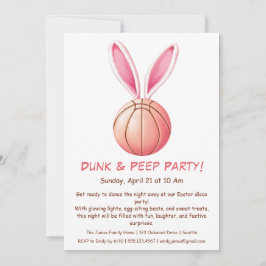 Dunk & Peep Party - Uitnodiging voor Pasen Basketb