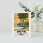 Dunk The Romantic Isle Vintage Poster 1935 Briefkaart (Staand voorkant)