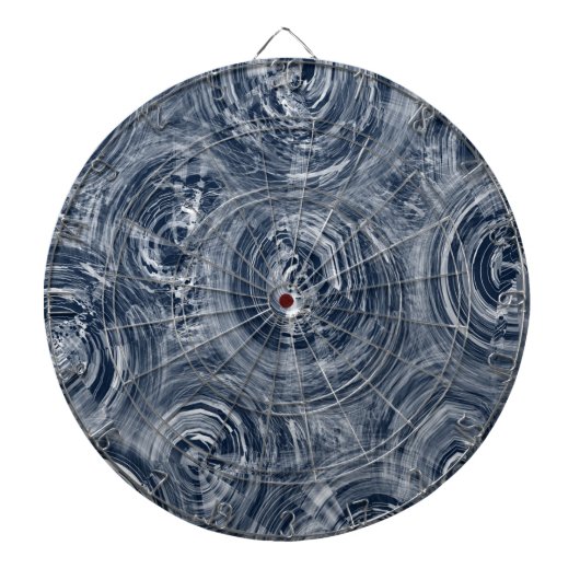 Dunkelblau und ganz schön wirbelige Batik Dartbord (Voorkant)