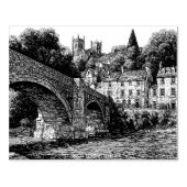 Dunkeld, Perthshire, Schotland, Sketch Rubberstempel (Afrduk)