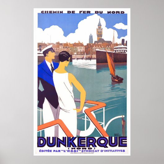 Dunkerque France vintage Poster (Voorkant)