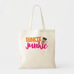 Dunkie Junkie - Funny Coffee Lover Gezegde Tote Bag