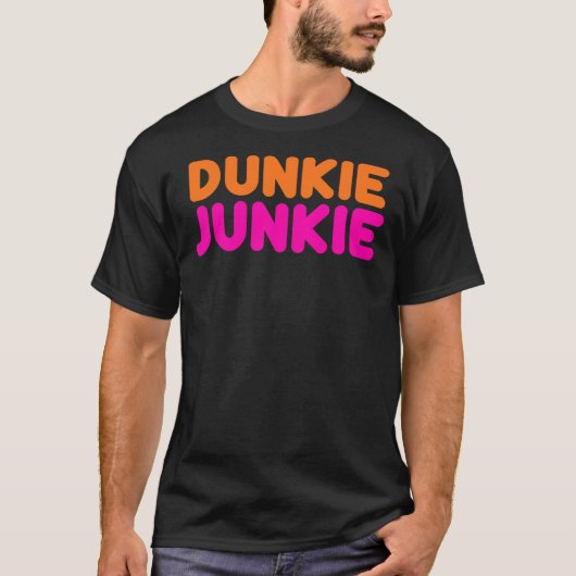 Dunkie junkie grappige donut donut dunkin-koffie t-shirt (Voorkant)