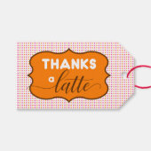 Dunkin Donuts Theme Bedankt a Latte Cadeaulabel (Voorkant (Horizontaal))