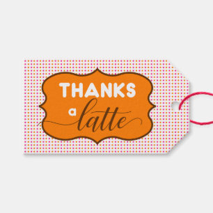 Dunkin Donuts Theme Bedankt a Latte Cadeaulabel