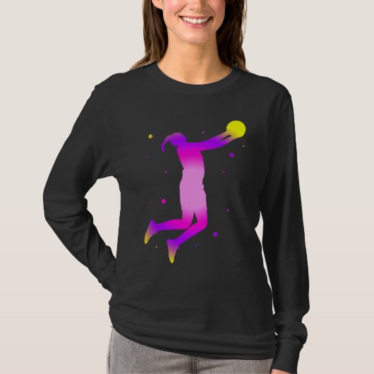 Dunking basketball player basket  basketball playe t-shirt (Voorkant)