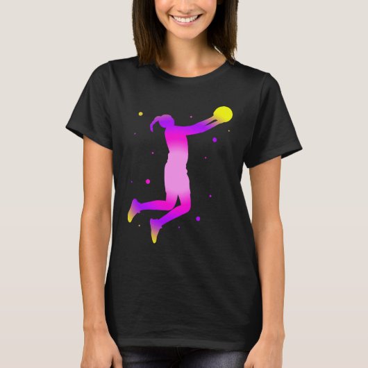 Dunking basketball player basket basketball playe t-shirt (Voorkant)