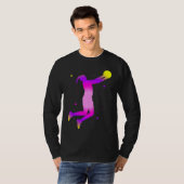 Dunking basketball player basket  basketball playe t-shirt (Voorkant volledig)