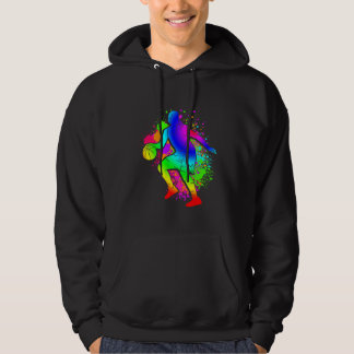 Dunking basketball player basket basketball player hoodie