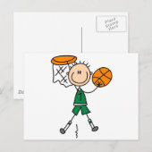 Dunking Boys Basketball Tshirts en cadeaus Briefkaart (Voorkant / Achterkant)