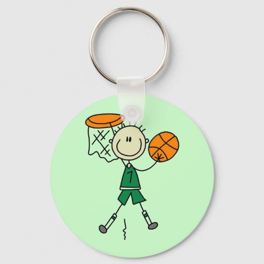 Dunking Boys Basketball Tshirts en cadeautjes Sleutelhanger (Voorkant)