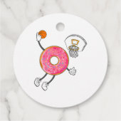 Dunking Donut Hole Food Champ Bedankjes Labels (Achterkant)