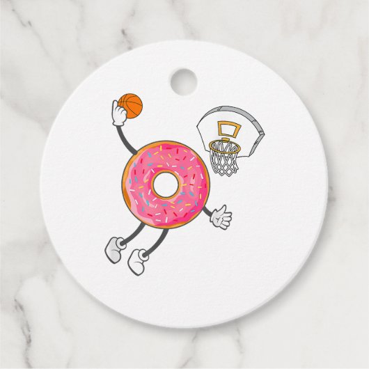Dunking Donut Hole Food Champ Bedankjes Labels (Voorkant)