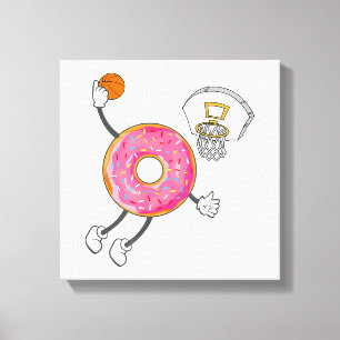Dunking Donut Hole Food Champ Canvas Afdruk
