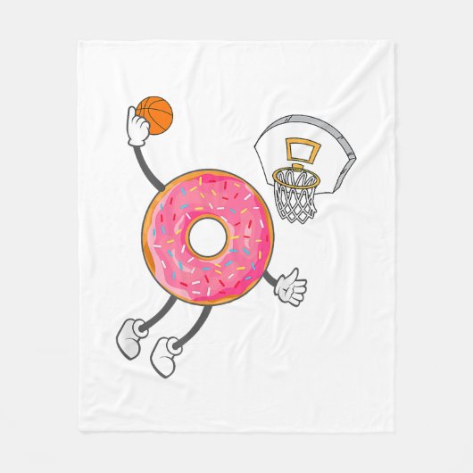 Dunking Donut Hole Food Champ Fleece Deken (Voorkant)