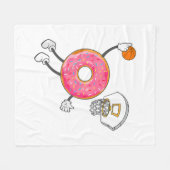 Dunking Donut Hole Food Champ Fleece Deken (Voorkant (Horizontaal))