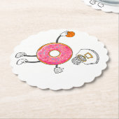 Dunking Donut Hole Food Champ Kartonnen Onderzetters (Gekanteld)