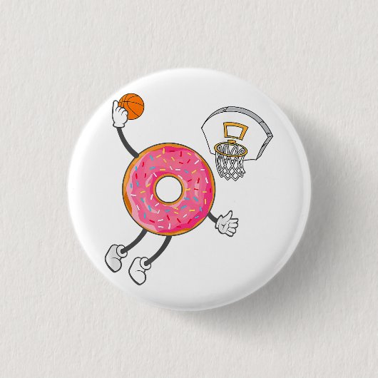 Dunking Donut Hole Food Champ Ronde Button 3,2 Cm (Voorkant)