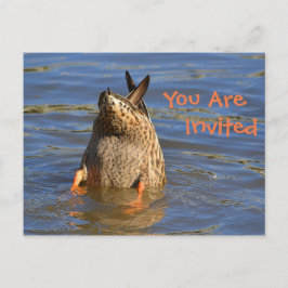 Dunking Duck Invitation Uitnodiging Briefkaart