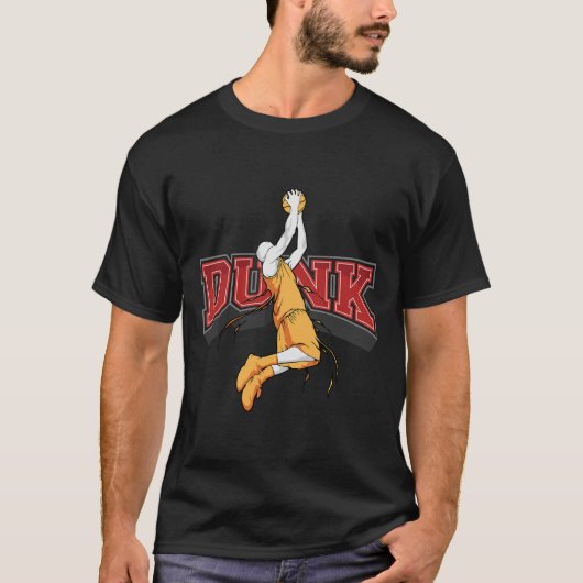 Dunking Dunk Basketbal T-shirt (Voorkant)