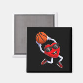 Dunking Heart Basketbal Magneet (Voorkant / Achterkant)