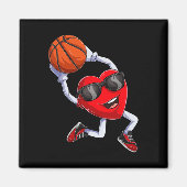 Dunking Heart Basketbal Magneet (Voorkant)