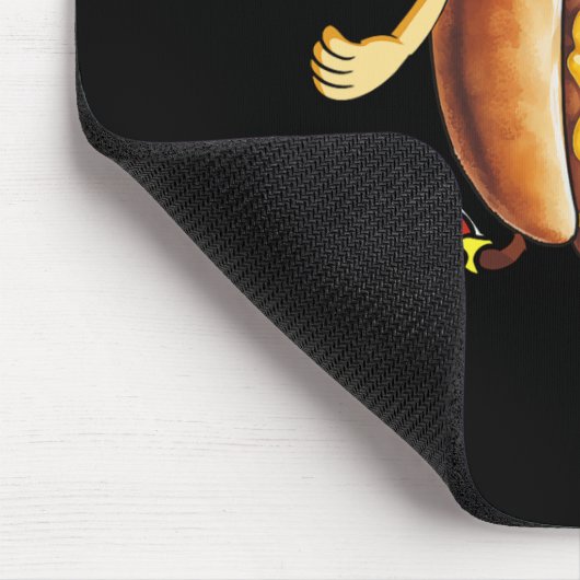 Dunking Hotdog In Brood Roll Spelen Basketbal SP Muismat (Hoek)