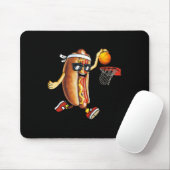 Dunking Hotdog In Brood Roll Spelen Basketbal SP Muismat (Met muis)