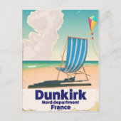 Dunkirk Beach reisposter Briefkaart (Voorkant)