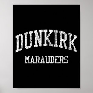 Dunkirk High School Hs Dunkirk Ny Vintage Srts  Poster