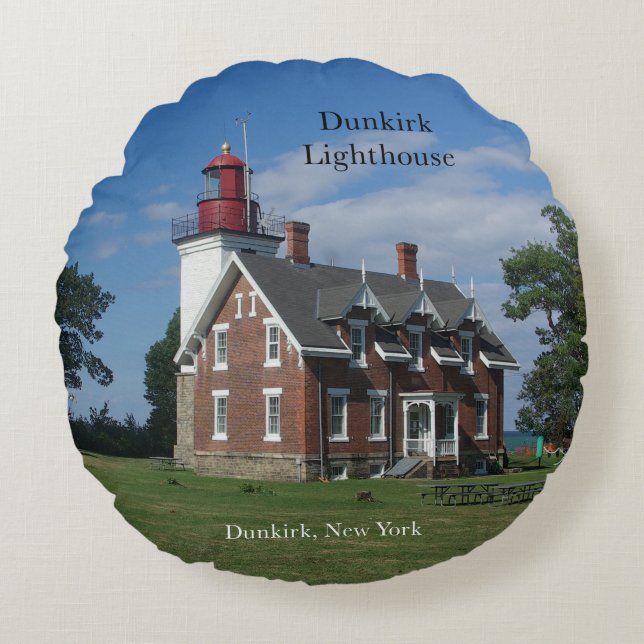 Dunkirk Lighthouse ronde kussen (Voorkant)